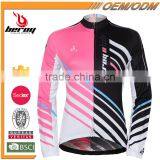 BEROY Plus Size Women Cycling Long Jersey, Land Bike Riding Pro Team Cycling Apparel thumbnail-1
