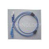 Flexible Armoured Blue 6mm (12core) Diameter Singlemode Optical Fiber Patch Cord Gray