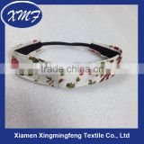 flower printed wide hair band