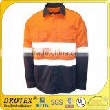 Drotex Hi Vis Long Sleeve Work Shirt Reflective Work Shirt UV Resistant Work Shirt thumbnail-2