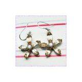 925 Silver Cz Flower Earring Paypal thumbnail-1