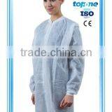 Nonwoven Lab Coat/work Suit/visitor Coat With Elastic Cuff and Button thumbnail-4