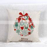 Creative Christmas Deer Linen Office Sofa Pillows Cushhion Cover thumbnail-3