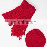 Fashional Pretty Super Soft Cozy Warm Chunky Scarf Beret Set thumbnail-1