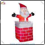 Promotion inflatable Christmas santa claus,inflatable chinmey show up santa decor from china manufacturer