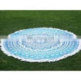new large round beach towels with tassel 72" Indian Bohemian Hippie Mandala Roundie Tapestry