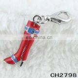 Factory Direct Sale DIY Jewelry Accessories Metal Red Enamel Shoes High Heels Long Boots Pendant thumbnail-1