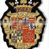 Military Bullion Badges Hand Embroidery Family Crest Blazer Badge Blazer Pocket Badge/University Blazer EB-143