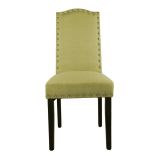 Yellow Color Fabric Solid Wood Dining Chair with Stud,Quality Dining Room Chair HL-7018-2