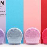 Mini Portable OLEN 2020 Waterproof Sonic Face Cleansing Washing Machine Massage Brush Electric Silicone Facial Cleanser Brush thumbnail-5