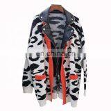 TWOTWINSTYLE Korean Patchwork PU Leather Women's Sweater Lapel Collar Long Sleeve Oversize thumbnail-1