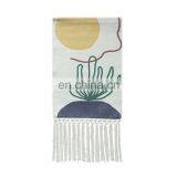 Home Decoration Wall Hanging Machine Woven Art Tapestry With Tassels thumbnail-7