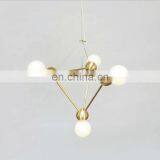 Modern Nordic Retro Decorative Gold Bronze Frame Round Ball Glass Chandelier Pendant Lamp thumbnail-6