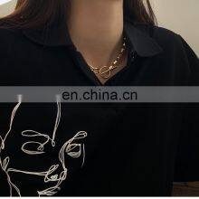Rock Style Hip-hop Silver Gold Titanium Steel Chain Necklace Women Punk Necklace Jewelry Gift for Unisex thumbnail-5