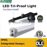 DLC listed 50,000 lifetime Linkable IP65 Integrated led tri-proof light fixture