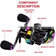 Metal Body 9+1BB Baitcaster Reel 8-10 kg Drag 7.2:1 Gear Bait Casting In Multicolor Baitcasting Fishing Reels Saltwater thumbnail-2