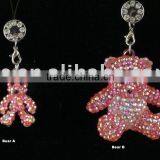 Bling Rhinestone Teddy Bear Keychain thumbnail-1