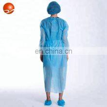 Disposable Blue Non Sterile Protection Clothing Non Woven Elastic and Knitted Cuffs Medical Isolation Gown thumbnail-4