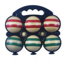 Factory Direct Eco-friendly Hardwood Game Custom Bocce Ball Set Throwing Ball thumbnail-1