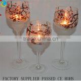 Trade Assurance 3 Sizes Hand Painted Crackled Goblet Candlestick Holders Wholesale Quality Choice