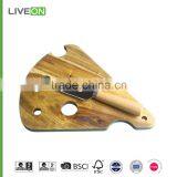 2015 LIVEON Acacia Wooden Cheese Board With Cheese Tools thumbnail-1
