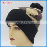 High Quality Custom Camo Pom-pom Beanie Manufacturers thumbnail-1