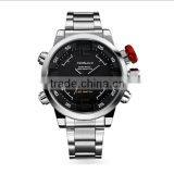 2015 fashion men sport watch quartz metal watch strap