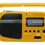 Cute Yellow Multiband AM FM Digital Clock Portable Radio thumbnail-2