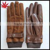 Top Trendy Leather Gloves for Men With Pigsuede on the Back thumbnail-2