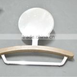 wood framed mirror with stainless steel hanger, hanger mirror, metal wood mirror