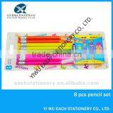 8 Pcs HB Fluorescent Pencil Set thumbnail-1