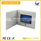 4.3" video brochure,lcd greeting card for business promotion