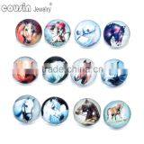 18mm Glass Snap Button Cutomized for Interchangeable Charm Jewelry Fit Snap Button Jewelry Cousin Jewelry thumbnail-2