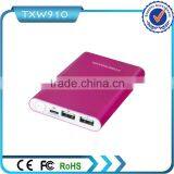 Ultra-light Colorful for Iphone Samsung Power Bank 2 USB 5V 3.1A Power Bank