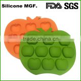 Shinerin apple shaped ice cube tray silicone hip pop mould