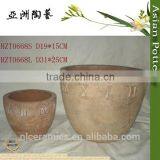 not coated terracotta set pot