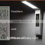 Fashionable USB Port Recgargeable Flexible Folding LED Table Lamp With Calendar Timer Temprature and Alarm Clock Functions thumbnail-3