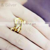 Silver Jewelry 14k Gold Plated Stone Ring Designs for Women thumbnail-1