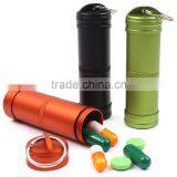 FDA Standard Custom Logo Metal Mini Pill Holder Keyring thumbnail-6