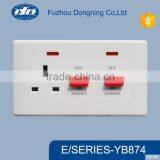 45A DP Main Switch +neon & 13A Switched Socket +neon YB874