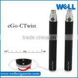 Wellecs factory variable voltage Best ego Twist kit ego electronic cigarette wholesale