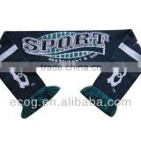 New design wholesale fans knitted football scarf