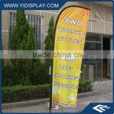 Angled Flying Feather Flag Pole Banner