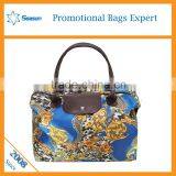 Fashion Flower Print Nylon Lady Tote Bag Women Shopping Bags thumbnail-1