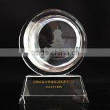 Wholesale Crystal Glass Trophy Cup Award With Building Engraving