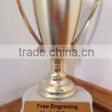 Metal Brass World Globe Large World Cup Award Trophy With Logo Engraving thumbnail-5