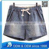 Custom Cheap Denim Shorts Stripe Womens