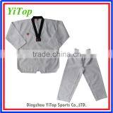 Cheap Martial Arts Uniform- V-neck WTF Taekwondo White Gi thumbnail-2