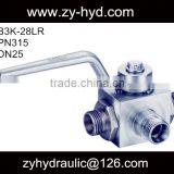 KHB3K or BK3 type 28LR industrial ball valve outside thread