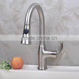Brushed Nickel Commercial American Style Pull Down Kitchen Faucet 14107-BN thumbnail-1